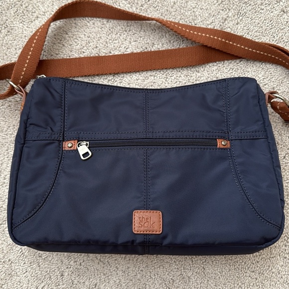 The Sak Esperato Hobo Bag | Navy with Tan Strap - Picture 5 of 11